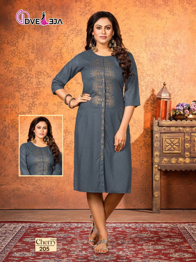 Dveeja Cherry 2 Rayon Fancy Regular Wear Designer Kurti Collection